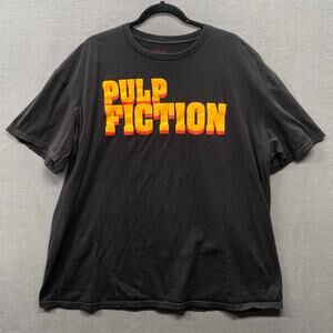 Pulp Fiction Movie Title Graphic T Shirt Mens 2XL Black Quentin Tarantino Film